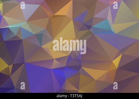 Colorful abstract background from triangles, blue and yellow gradient color. Stock Vector
