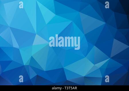 Cold blue abstract background of triangles. Stock Vector