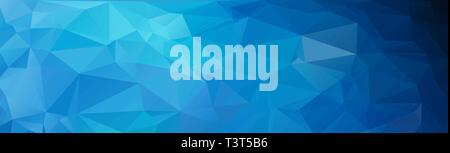 Cold blue abstract background of triangles. Gradient Stock Vector