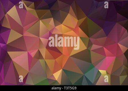 Bright fiery background of multicolored triangles. Hot, summer gradient background Stock Vector