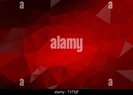 Abstract background of red and black triangles. Rectangle background Stock Vector