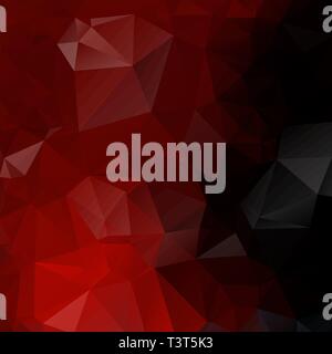 Abstract background of red and black triangles. Prairies background square Stock Vector