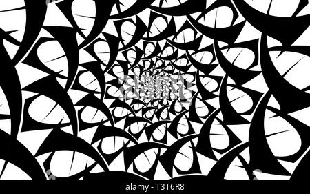 Abstract spiral figure rotation. Background black on white Stock Vector ...