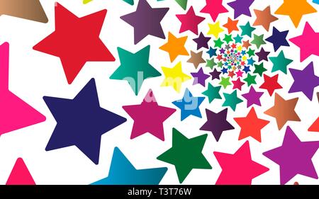 Festive abstract background. Multicolor rotating pattern. Stock Vector