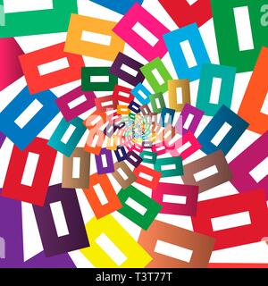 Festive abstract background. Multicolor rotating pattern. Stock Vector