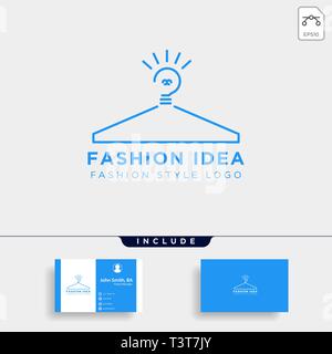 fashion light bulb with simple logo template vector illustration - vector Stock Vector