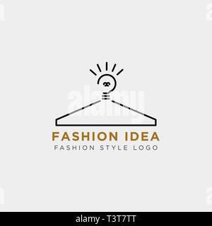 fashion light bulb with simple logo template vector illustration - vector Stock Vector