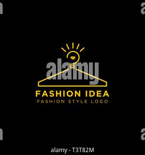 fashion light bulb with simple logo template vector illustration - vector Stock Vector