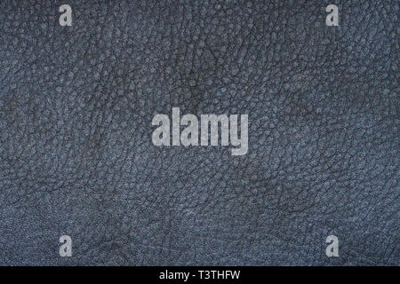 Black Blue Leather Texture. Close Up Artificial Leather Material Stock Photo