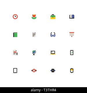 Business and education - colorful material design icons set Stock Vector