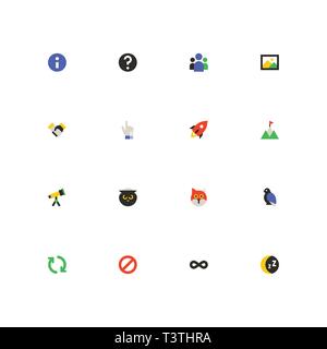 Business and marketing - colorful material design icons set Stock Vector