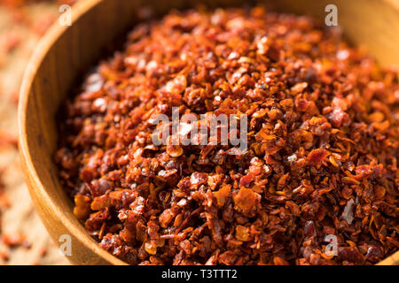 Spicy Organic Red Aleppo Pepper in a Bowl Stock Photo