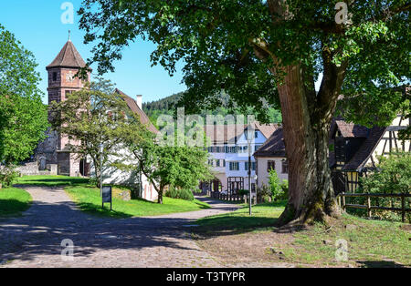 Hirsau, a health resort with a famous monastery. In unspoilt nature, in one of the most appealing spots in Nagold valley you can take a deep breath. Stock Photo