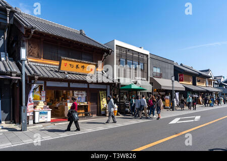 Ichibangai Kura street, Kawagoe City, Saitama Prefecture, Japan Stock Photo