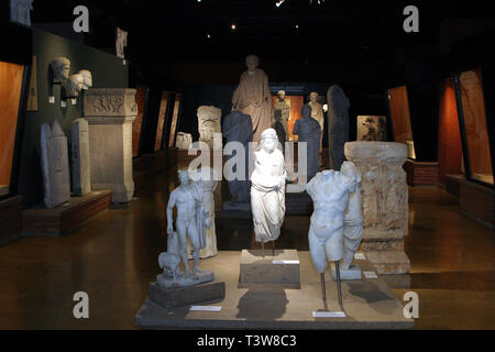 Istanbul Archeology Museum inside in Istanbul, Turkey. Museum over one million objects that represent almost all of the eras in world history. Stock Photo