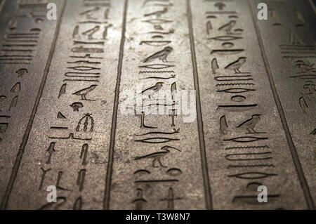 Tabnit Egyptian hieroglyphics on Sarcophagus of King Ramses III, at The Louvre ...