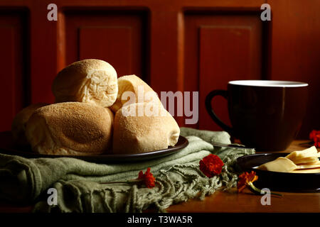 Photo of local Filipino delicacy Pan de Sal or salted bread rolls Stock Photo