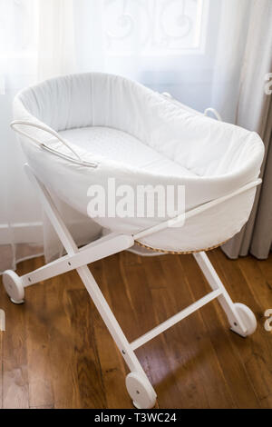 Old elegant baby bassinet Stock Photo