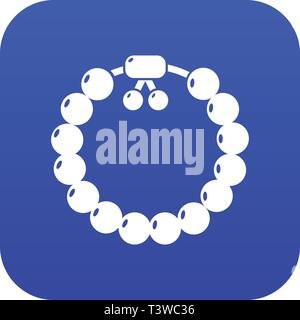Charming gemstone bracelet icon blue vector Stock Vector