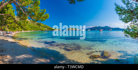 Playa de Formentor (Cala Pi de la Posada ), beautiful beach at Cap Formentor, Palma Mallorca, Spain Stock Photo