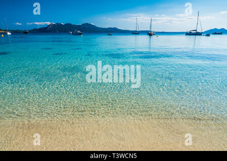 Clear water at playa de Formentor (Cala Pi de la Posada ), Palma Mallorca, Spain Stock Photo