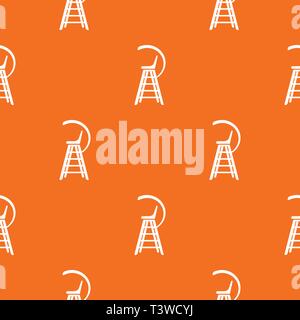 Tennis referee chair pattern vector orange Stock Vector