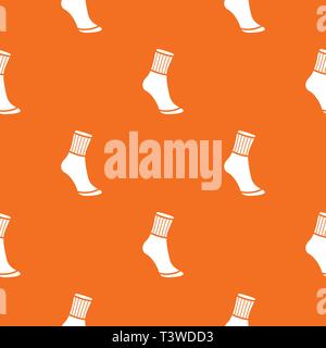 Sock pattern vector orange Stock Vector