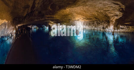 Famous cave Cuevas del Drach, on Majorca Island, Spain Stock Photo