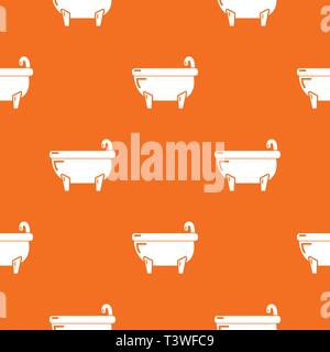 Bathtub pattern vector orange Stock Vector
