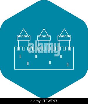 Medieval fortification icon, outline style Stock Vector Image & Art - Alamy