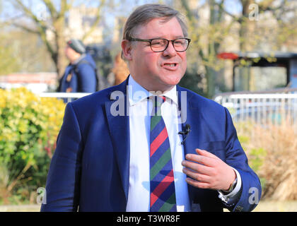 Westminster, London, UK. 11th Apr, 2019. Mark Francois, MP, Conservative Party. Brexiteer Mark Francois on College Green. Credit: Imageplotter/Alamy Live News Stock Photo