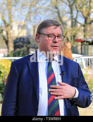 Westminster, London, UK. 11th Apr, 2019. Mark Francois, MP, Conservative Party. Brexiteer Mark Francois on College Green. Credit: Imageplotter/Alamy Live News Stock Photo