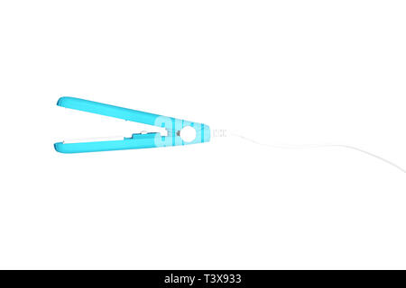 menthol hair curling iron isolated on white background Stock Photo
