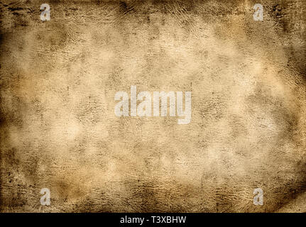 Background, old yellowed and stained sheet of paper Stock Photo