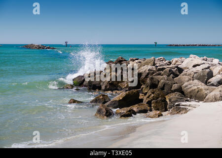 Gulf of Mexico beach at Perdido Pass in Orange Beach, Alabama, USA. Stock Photo