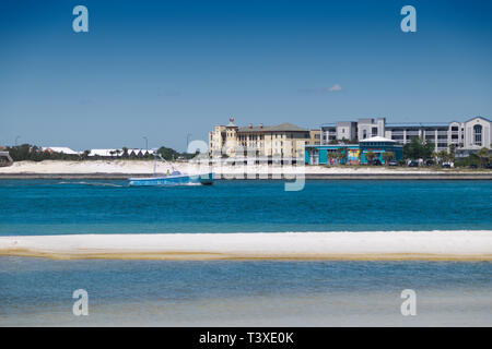 Gulf of Mexico beach at Perdido Pass in Orange Beach, Alabama, USA. Stock Photo