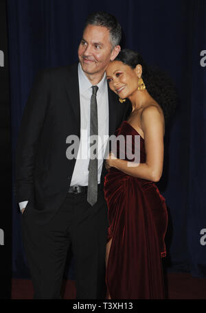 Film Premiere of Dumbo  Featuring: Thandie Newton, Ol Parker Where: Los Angeles, California, United States When: 11 Mar 2019 Credit: Apega/WENN.com Stock Photo