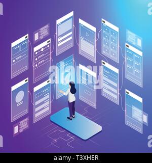 Software development Vector Illustration Stock Vector