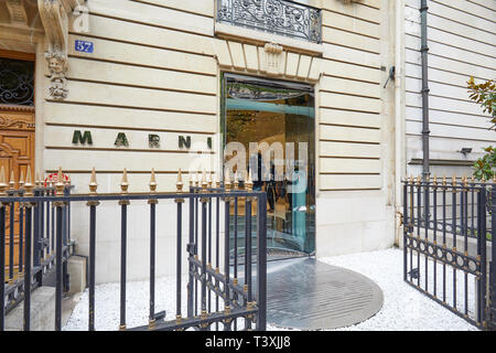 PARIS FRANCE JULY 22 2017 Marni fashion luxury store in