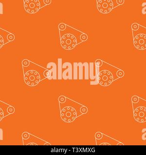 Motor pattern vector orange Stock Vector