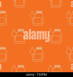 Canister engine oil pattern vector orange Stock Vector