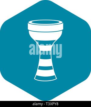 African drum icon, simple style Stock Vector