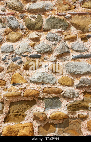 Old masonry of rough stones, may be used as background Stock Photo