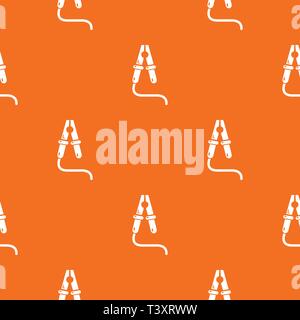 Jumper cable pattern vector orange Stock Vector