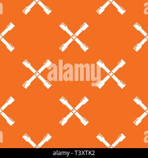 Spanner pattern vector orange Stock Vector