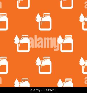 Canister engine oil pattern vector orange Stock Vector