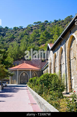 The Holy, Royal and Stavropegic Monastery of Kykkos. The Holy Monastery was founded around the end of the 11th century by the Byzantine emperor Alexio Stock Photo