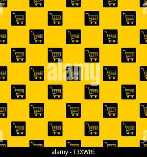 Shopping cart pattern vector Stock Vector