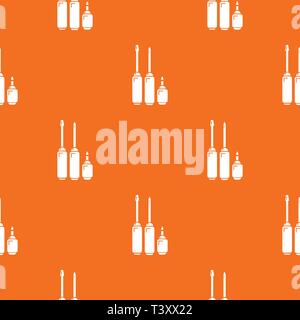Screwdriver pattern vector orange Stock Vector