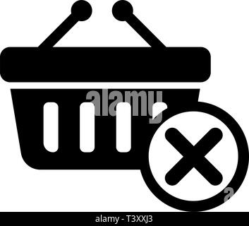 Remove From Basket Icon Vector Stock Vector